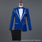 Performance Sequined Suit Suit Men's Dress