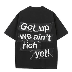 Heavy Cotton Printed Loose Casual Short-sleeved T-shirt