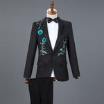 Performance Sequined Suit Suit Men's Dress