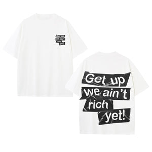 Heavy Cotton Printed Loose Casual Short-sleeved T-shirt